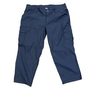 Women's Duluth Cropped Cargo Pants Blue Hiking  Outdoor Capri Trousers sz 14